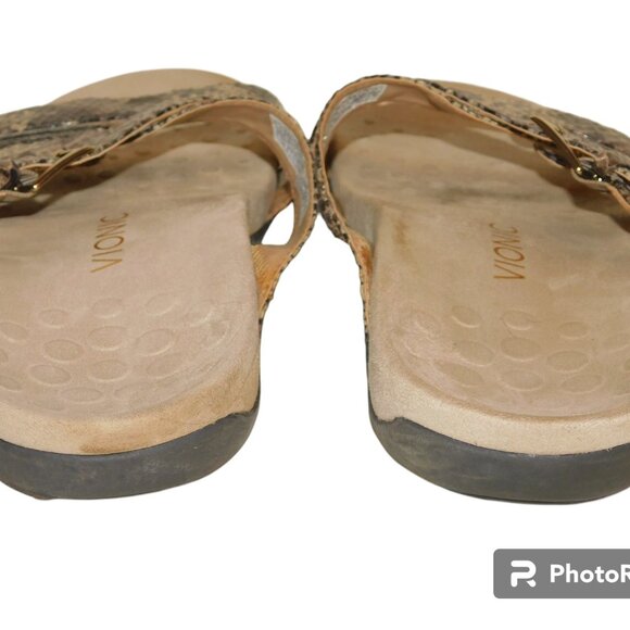Vionic Snake Print Sandals Size 10 - Picture 5 of 9